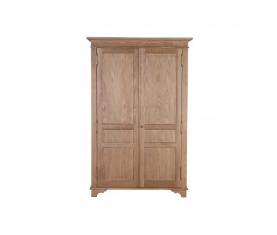 Block & Chisel double door solid weathered oak wardrobe