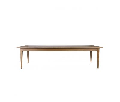 Block and chisel oak dining table