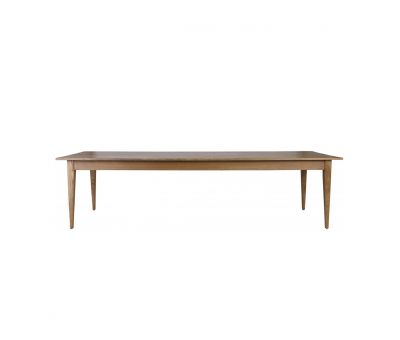 Block & Chisel rectangular solid weathered oak dining table