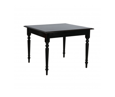 Black lacquered cafe dining table 