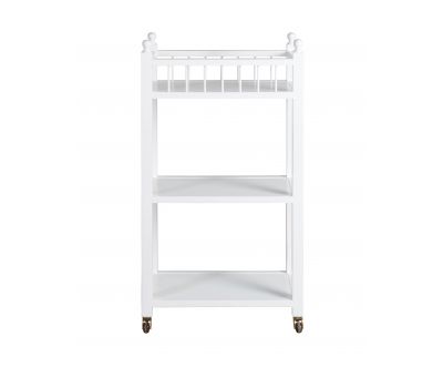 flat white liz bathroom trolley on castors