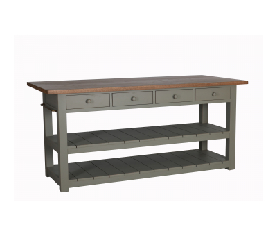 Sibley Country kitchen island in biscuit 
