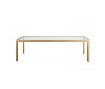 Sibley coffee table metal frame with glass top