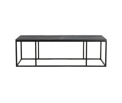 Willis coffee table burnt oak and metal frame