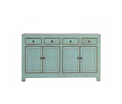 light blue lacquered chinese sideboard with storage