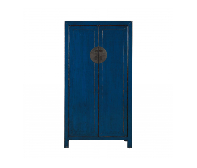 Dark blue lacquered chinese cupboard