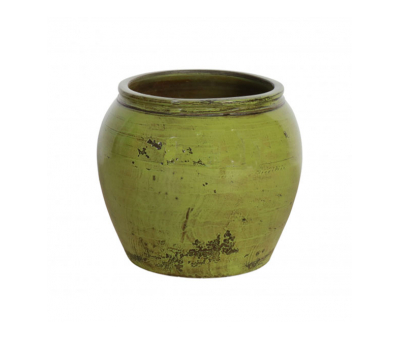 Green lacquered pot indochine collection 