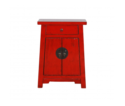 Red lacquered Chinese cabinet with storage