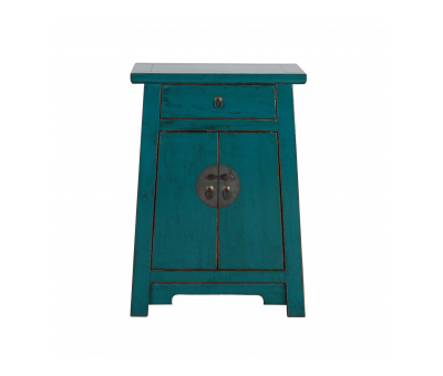 teal lacquered chinese storage cabinet 