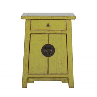 Painted lacquered cabinet with 2 doors and 1 drawer