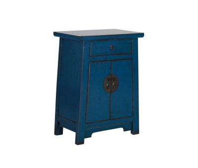 blue lacquered Chinese cabinet