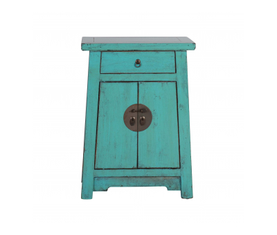 turquoise lacquered chinese storage cabinet