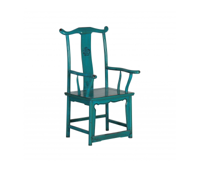 Turquoise lacquered chinese chair