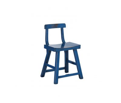 blue lacquered asian inspired chair