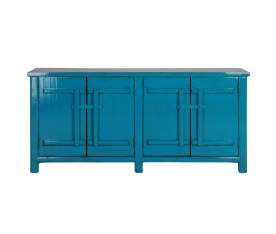 Blue lacquered sideboard with doors Indochine collection 