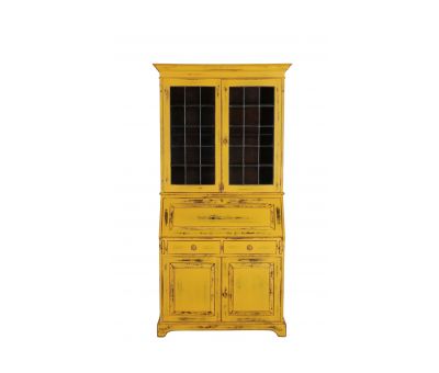 Yellow limited edition writing bureau desk with storage