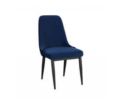 Block & Chisel blue velvet upholstered dining chair