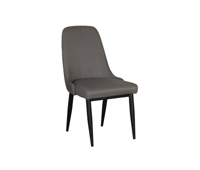 Grey upholstered modern dining chair 