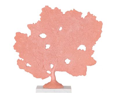 Block & Chisel polyresin coral stand with faux acrylic marble