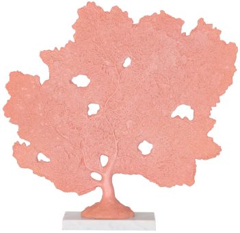 Block & Chisel polyresin coral stand with faux acrylic marble