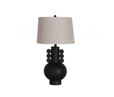 brown lamp base with cream shade 
