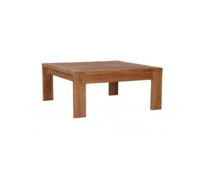 Block & Chisel square teak wood coffee table