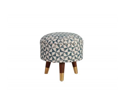 Block & Chisel blue & white printed stool