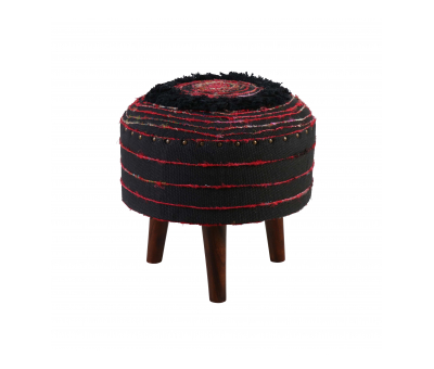 zita stool in red and black