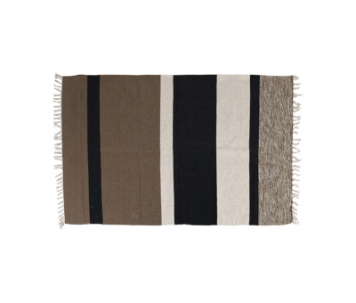 stripe cotton rug with tassels 