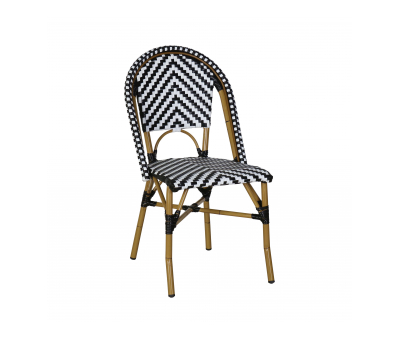 Brioche outdoor black and white chair