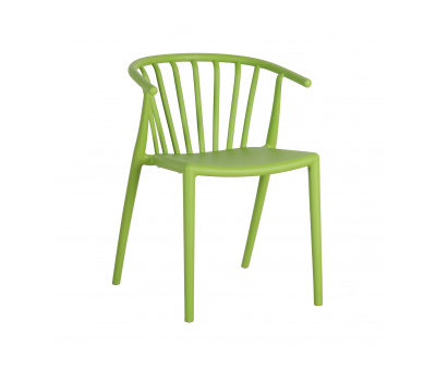 horse shoe pvc outdoor chair in green