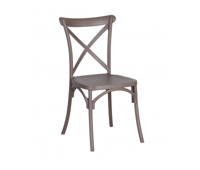 grey pvc cross back outdoor chairs