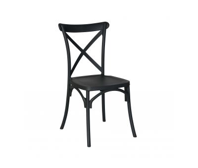 Charcoal al fresco crossback dining chair 