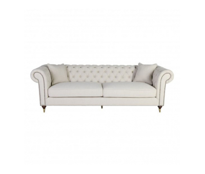 chesterfield 3 seater sofa in old beige