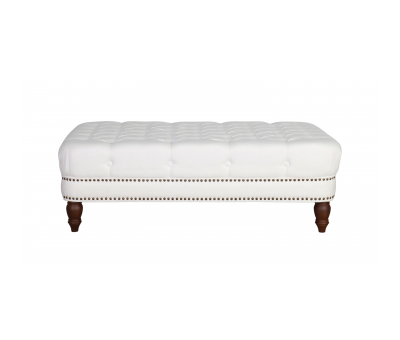 block and chisel ottoman with button and stud detail