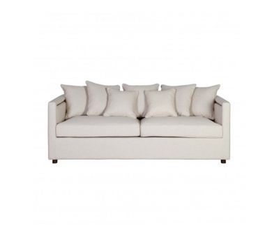 3 seater upholstered sofa in speckled beige