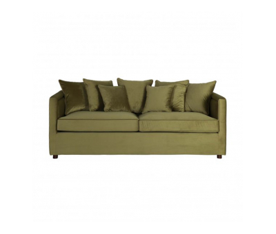 3 seater sofa in olive green 