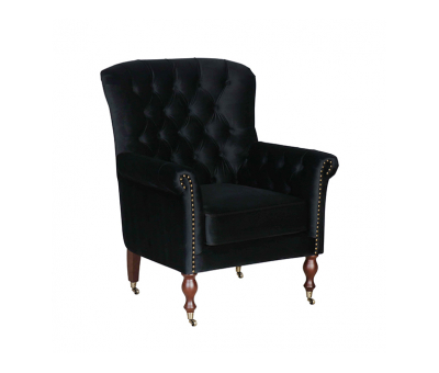 roseanne chair in black velvet