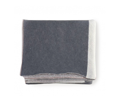 grey and pink cotton throw
