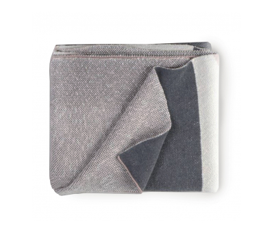 grey and pink cotton throw