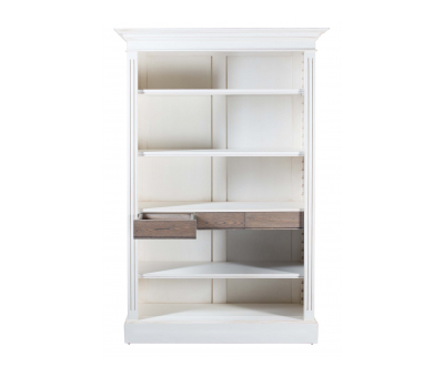 Block & Chisel antique white utility bookcase