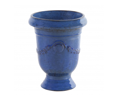 blue glazed anduze pot small