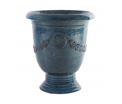Sky blue glazed pot large