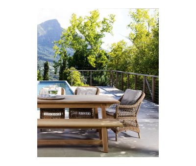 Block and chisel outdoor dining table 