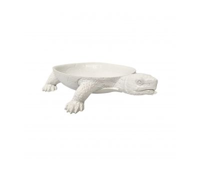 White resin turtle platter