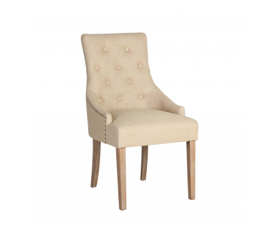 Block & Chisel linen upholstered dining chair