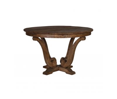 Old elm round dining table Château collection