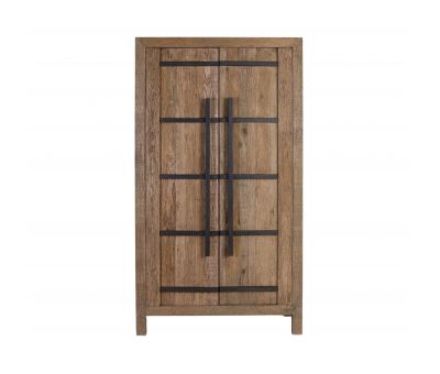 rustic 2 door cabinet with metal detail