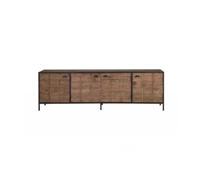 wood and metal 4 door sideboard 