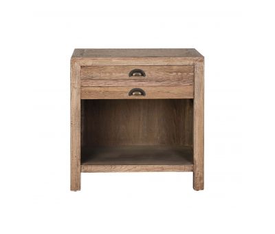 oak bedside table with drawer